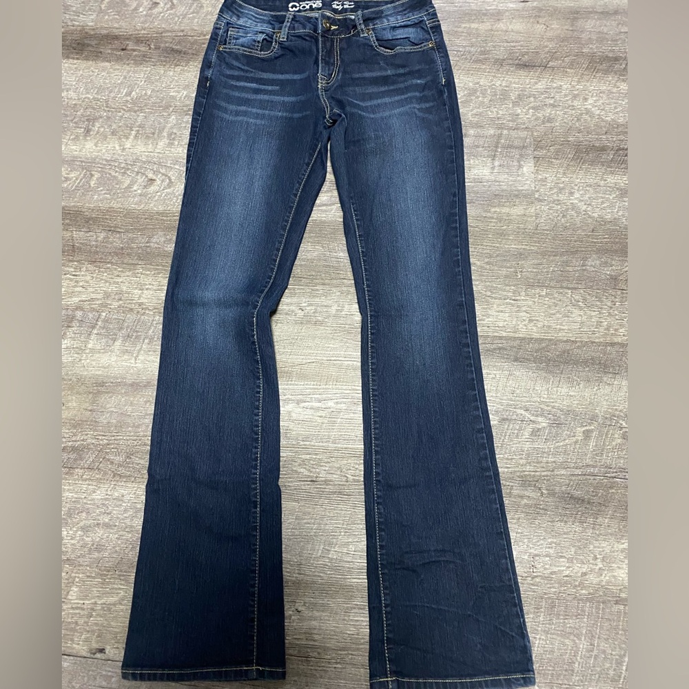 Warehouse Dark Blue Flare Jeans